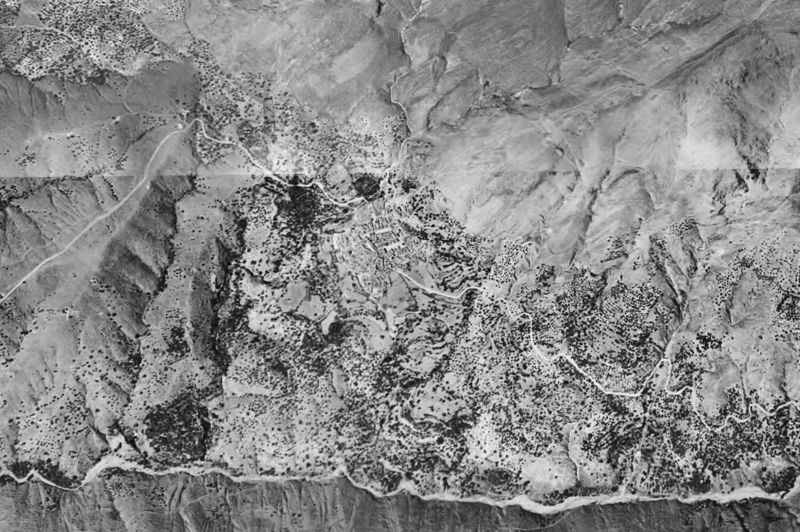 Ortofoto de 1956-1957 del núcleo de Canillas de Aceituno