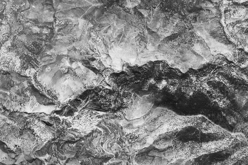 Ortofoto de 1956-1957 del núcleo de Canillas de Albaida