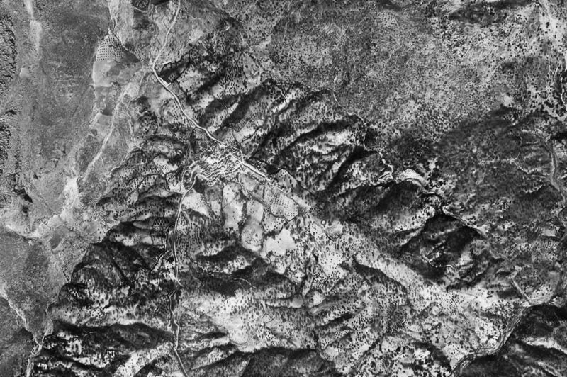 Ortofoto de 1956-1957 del núcleo de Cartajima