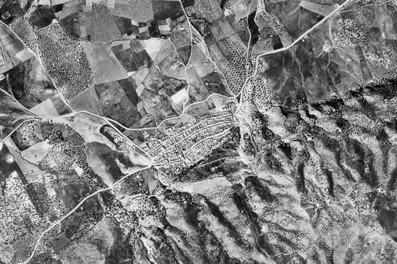 Ortofoto de 1956-1957 del núcleo de Cártama