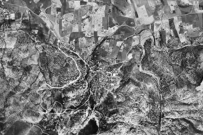 Ortofoto de 1956-1957 del núcleo de Casabermeja