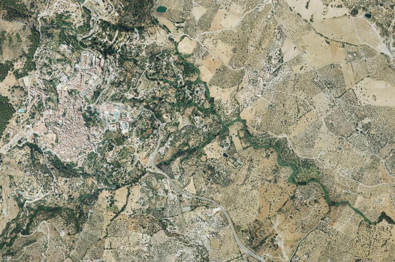 Ortofoto actual del núcleo de Casarabonela