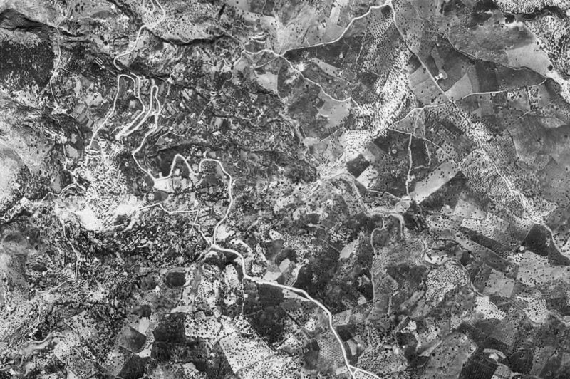 Ortofoto de 1956-1957 del núcleo de Casarabonela
