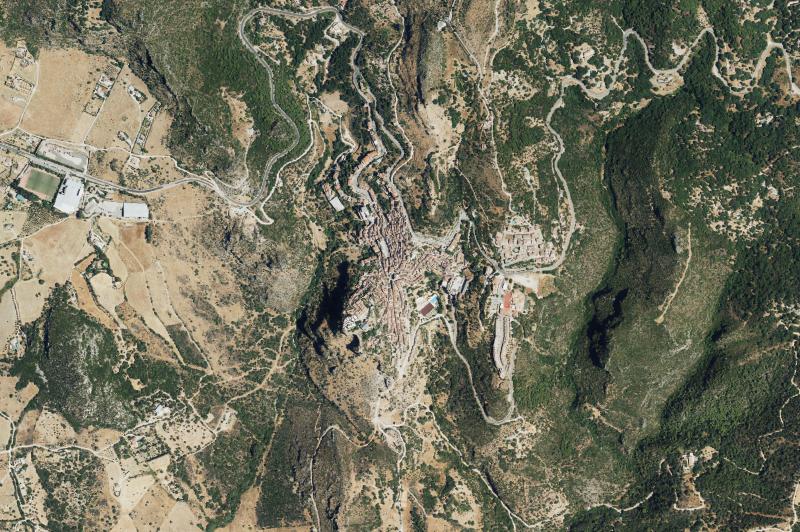 Ortofoto actual del núcleo de Casares
