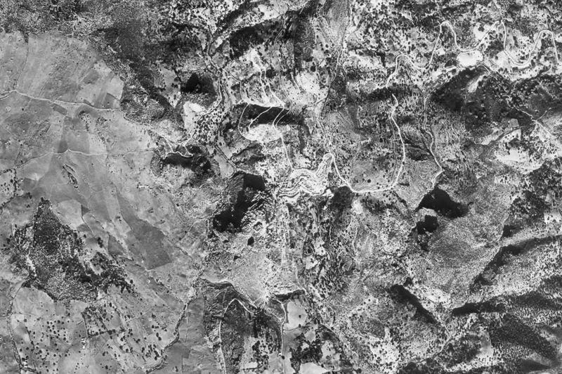 Ortofoto de 1956-1957 del núcleo de Casares