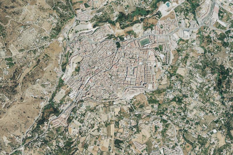 Ortofoto actual del núcleo de Coín