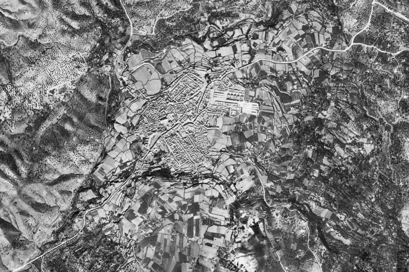 Ortofoto de 1956-1957 del núcleo de Coín