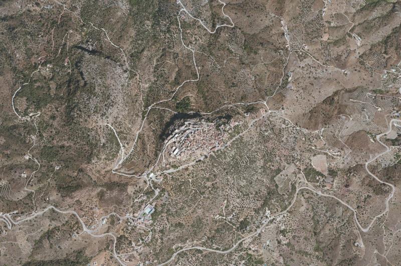 Ortofoto actual del núcleo de Comares