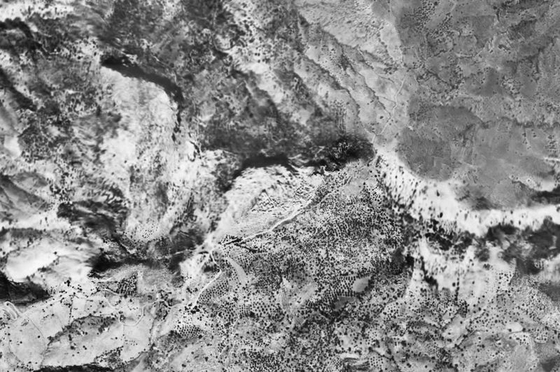 Ortofoto de 1956-1957 del núcleo de Comares