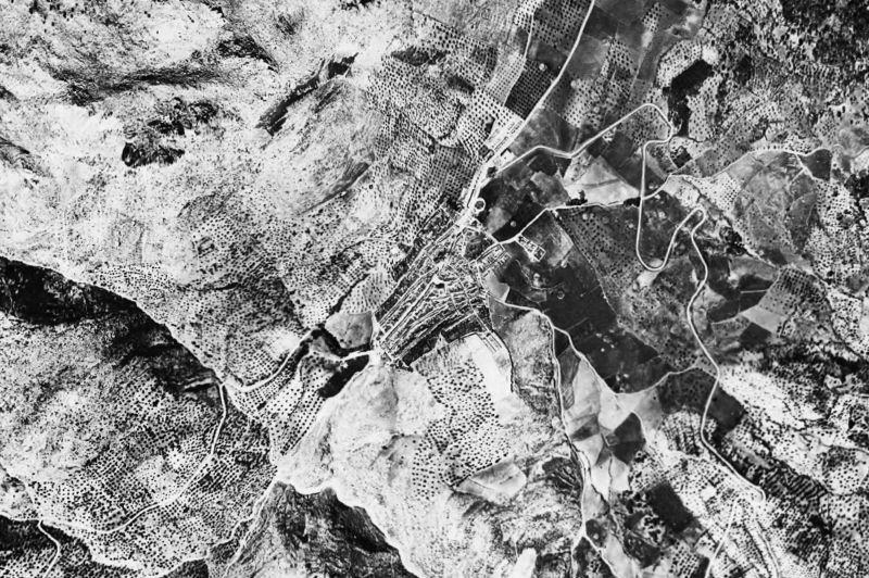 Ortofoto de 1956-1957 del núcleo de Cortes de la Frontera