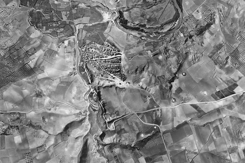 Ortofoto de 1956-1957 del núcleo de Cuevas Bajas