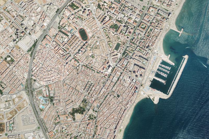 Ortofoto actual del núcleo de Fuengirola