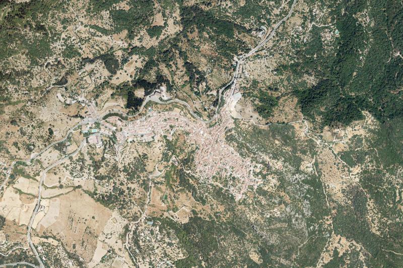Ortofoto actual del núcleo de Gaucín