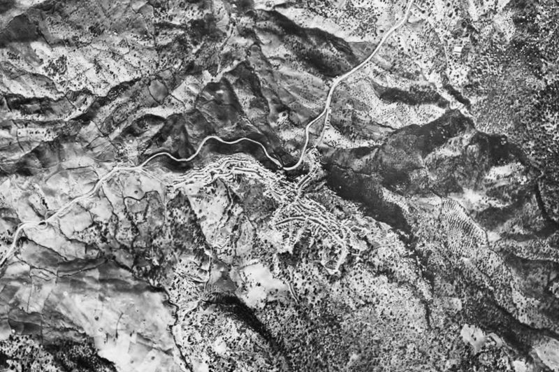 Ortofoto de 1956-1957 del núcleo de Gaucín