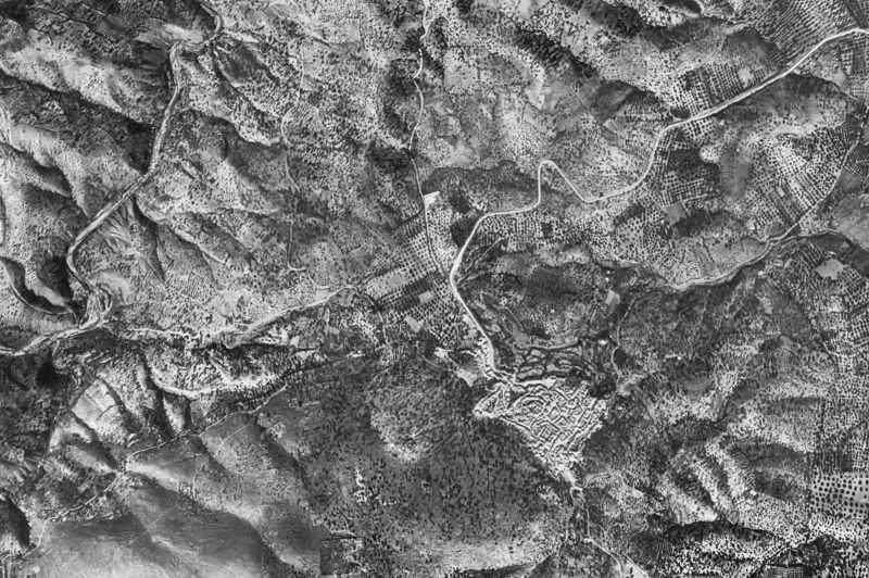 Ortofoto de 1956-1957 del núcleo de Guaro