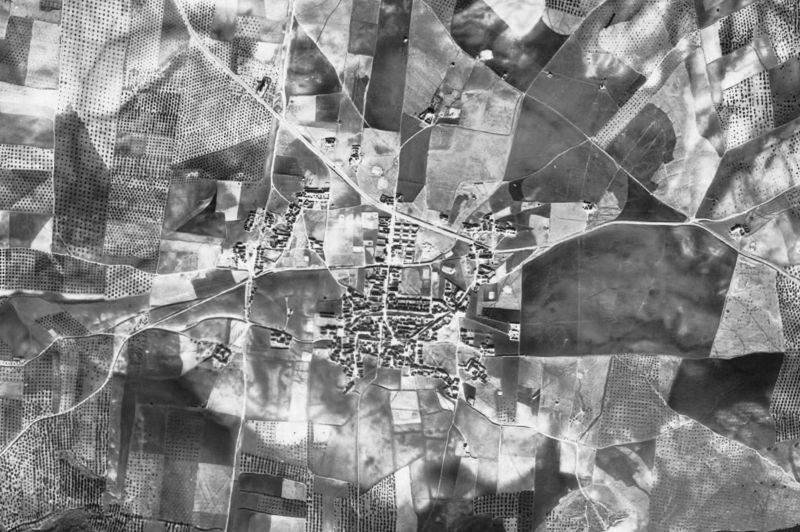 Ortofoto de 1956-1957 del núcleo de Humilladero