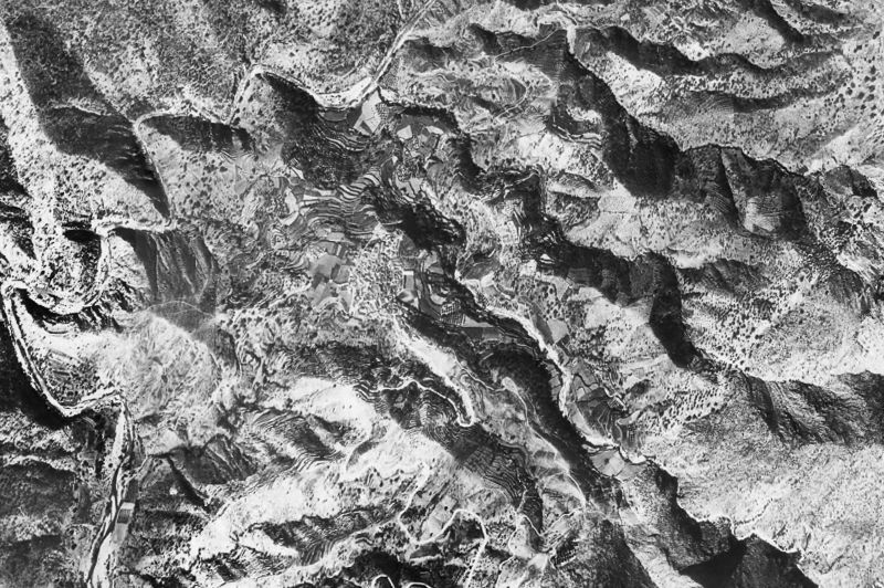 Ortofoto de 1956-1957 del núcleo de Istán