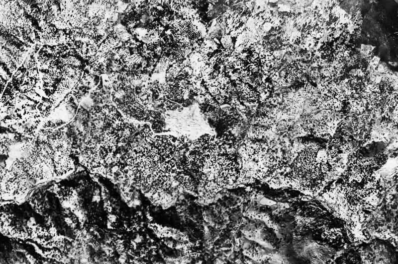 Ortofoto de 1956-1957 del núcleo de Jubrique