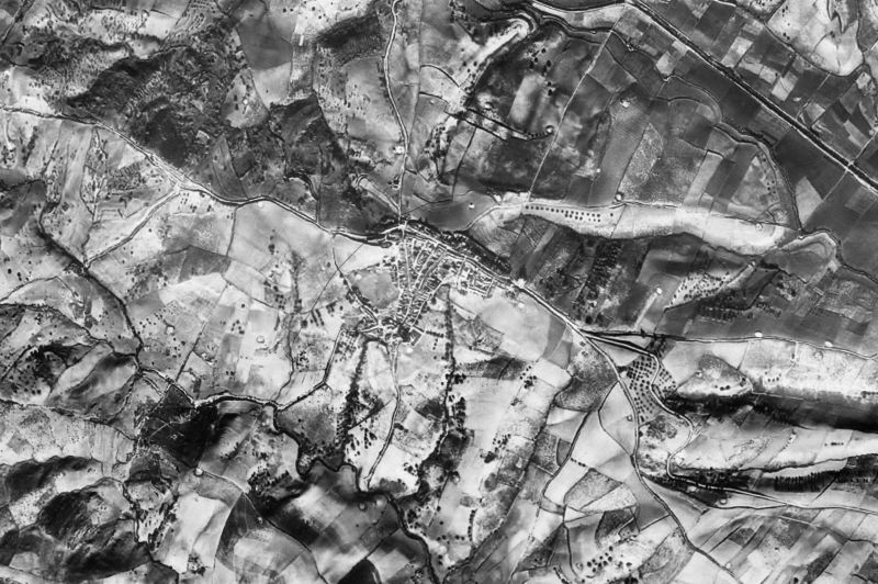 Ortofoto de 1956-1957 del núcleo de Manilva