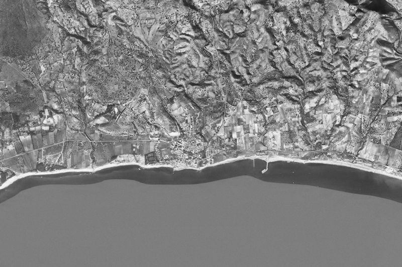 Ortofoto de 1956-1957 del núcleo de Marbella