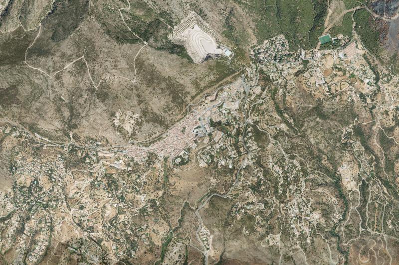 Ortofoto actual del núcleo de Mijas