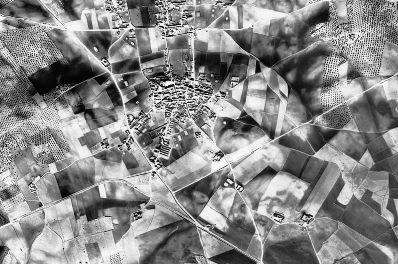 Ortofoto de 1956-1957 del núcleo de Mollina