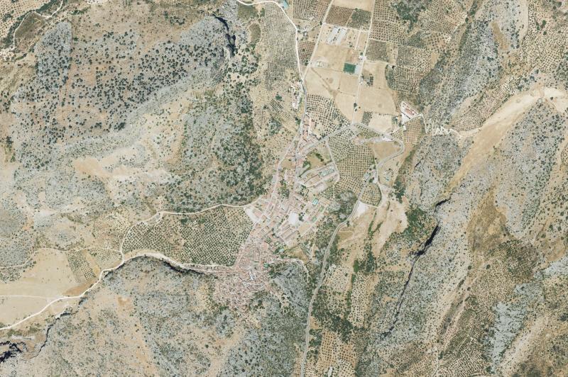 Ortofoto actual del núcleo de Montejaque