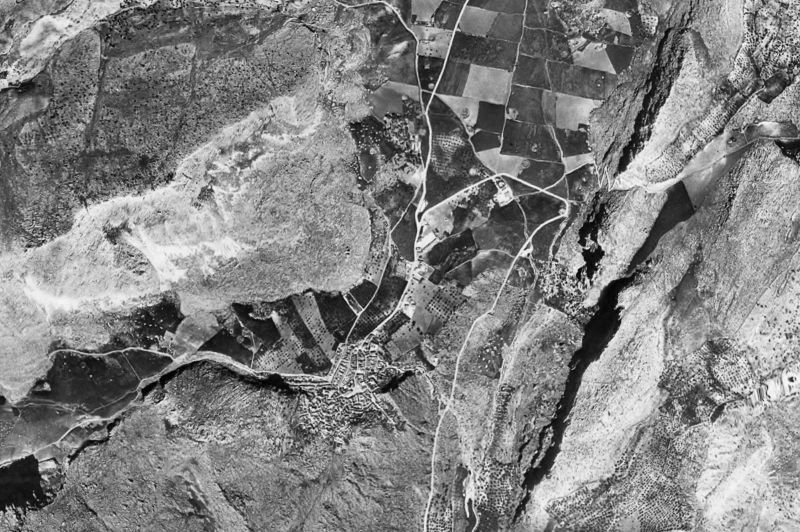 Ortofoto de 1956-1957 del núcleo de Montejaque