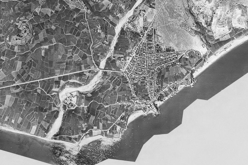 Ortofoto de 1956-1957 del núcleo de Nerja