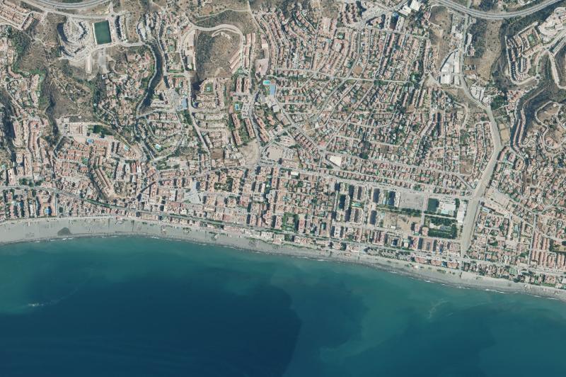 Ortofoto actual del núcleo de Rincón de la Victoria