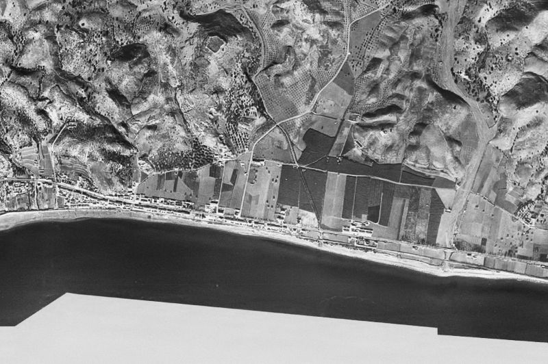 Ortofoto de 1956-1957 del núcleo de Rincón de la Victoria