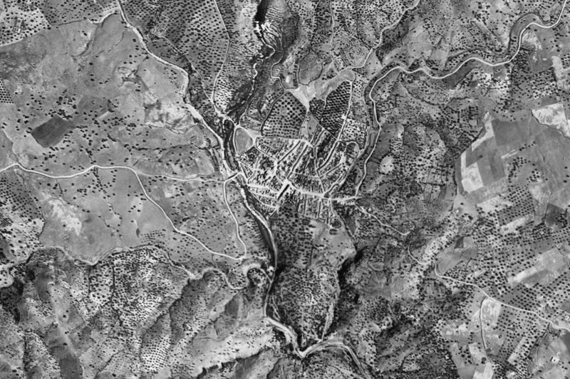 Ortofoto de 1956-1957 del núcleo de Riogordo