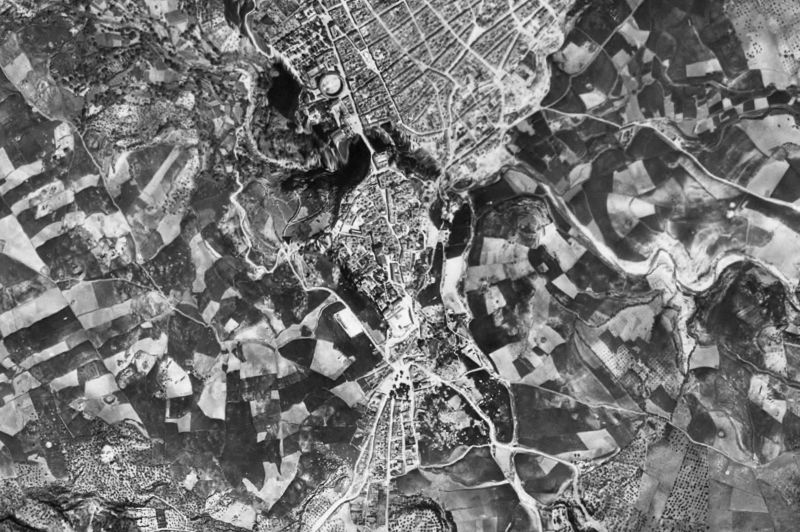 Ortofoto de 1956-1957 del núcleo de Ronda