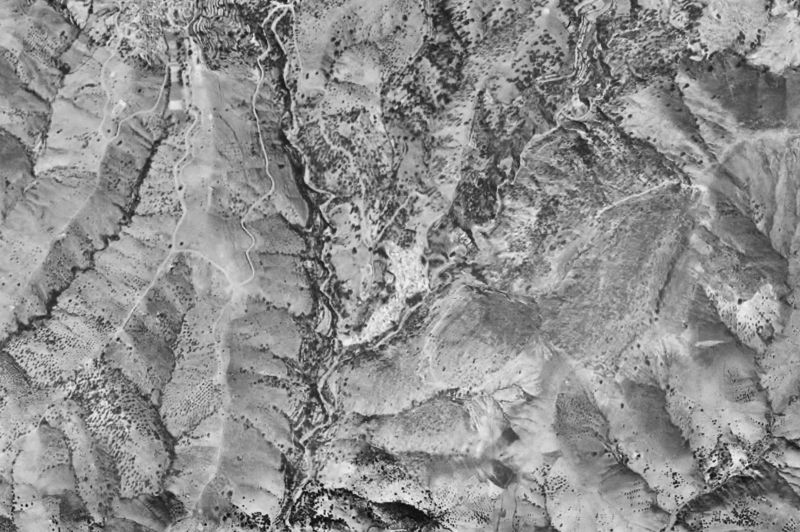 Ortofoto de 1956-1957 del núcleo de Salares