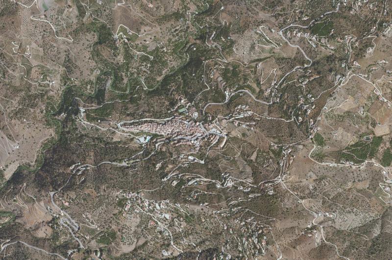 Ortofoto actual del núcleo de Sayalonga