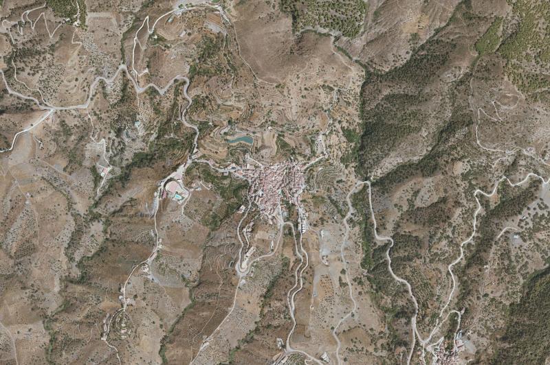 Ortofoto actual del núcleo de Sedella