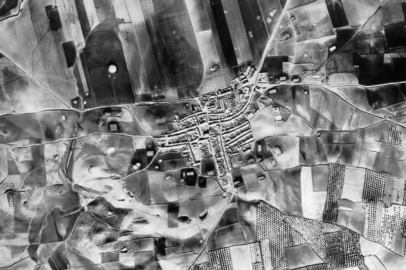 Ortofoto de 1956-1957 del núcleo de Sierra de Yeguas