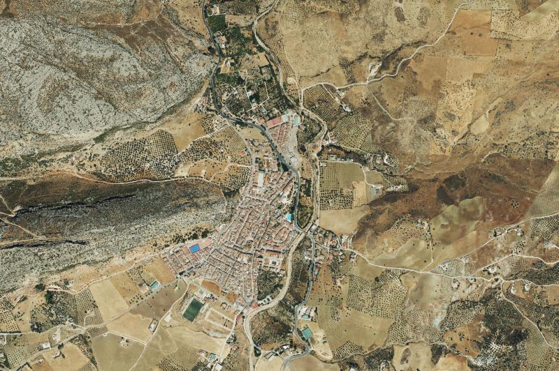 Ortofoto actual del núcleo de Valle de Abdalajís