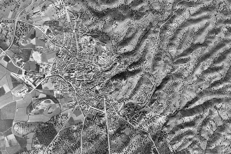 Ortofoto de 1956-1957 del núcleo de Vélez-Málaga