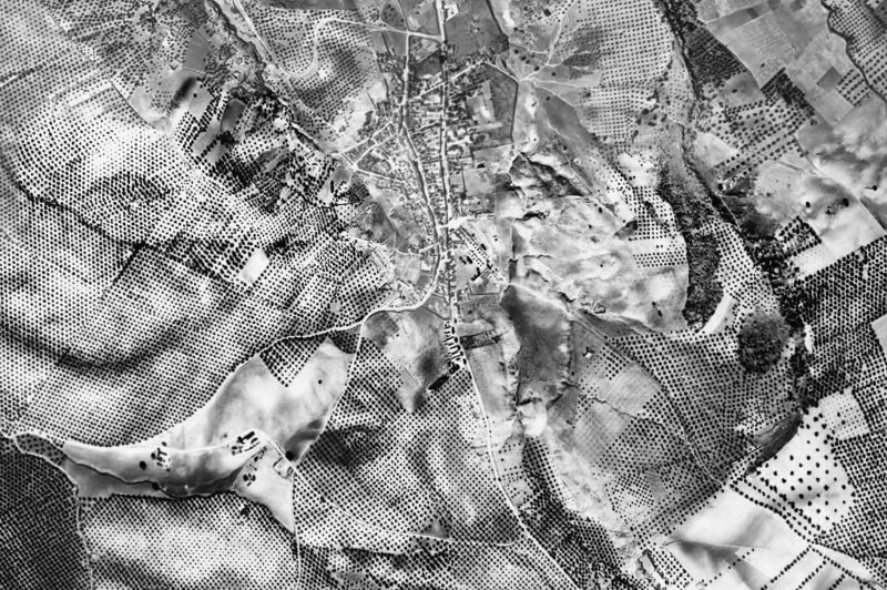 Ortofoto de 1956-1957 del núcleo de Villanueva de Algaidas