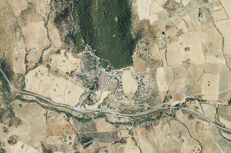 Ortofoto actual del núcleo de Montecorto