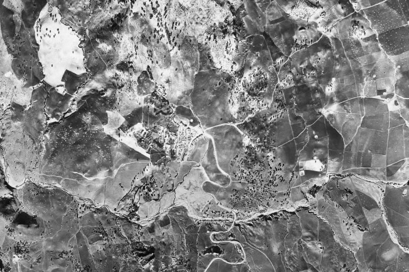 Ortofoto de 1956-1957 del núcleo de Montecorto