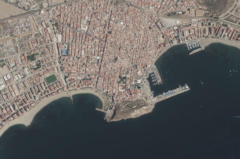 Ortofoto actual del núcleo de Águilas