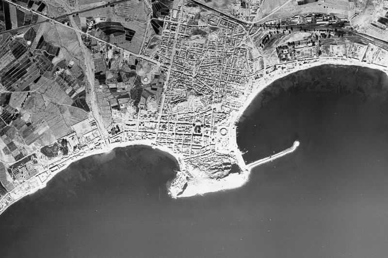 Ortofoto de 1956-1957 del núcleo de Águilas