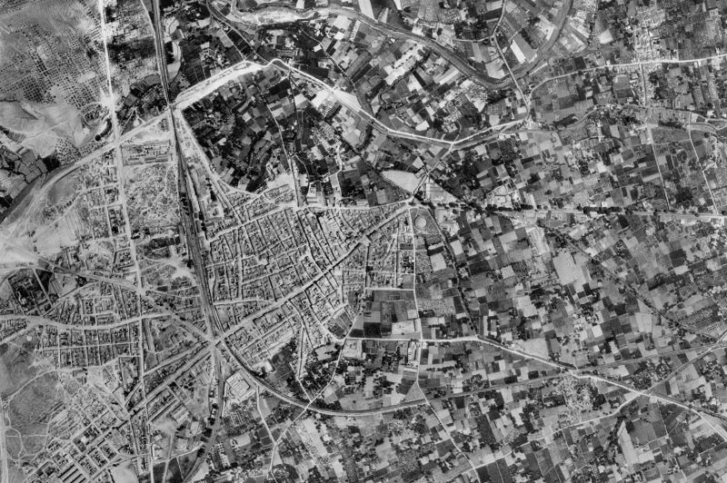Ortofoto de 1956-1957 del núcleo de Alcantarilla