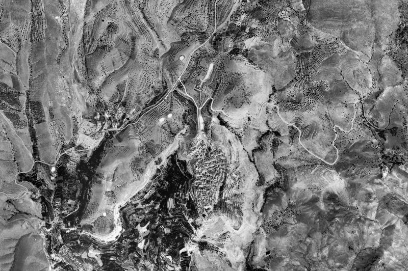 Ortofoto de 1956-1957 del núcleo de Aledo