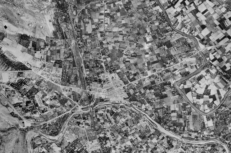 Ortofoto de 1956-1957 del núcleo de Alguazas