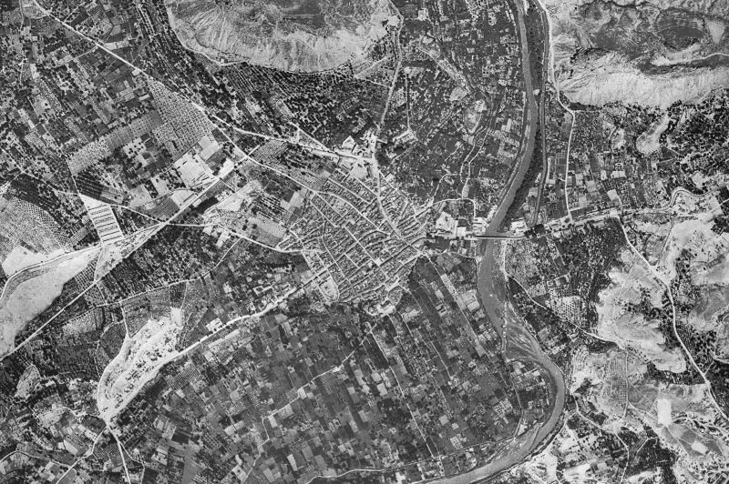 Ortofoto de 1956-1957 del núcleo de Archena