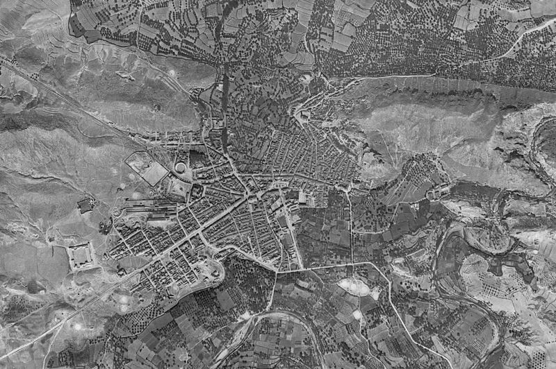 Ortofoto de 1956-1957 del núcleo de Calasparra