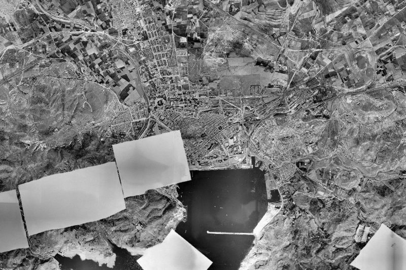 Ortofoto de 1956-1957 del núcleo de Cartagena